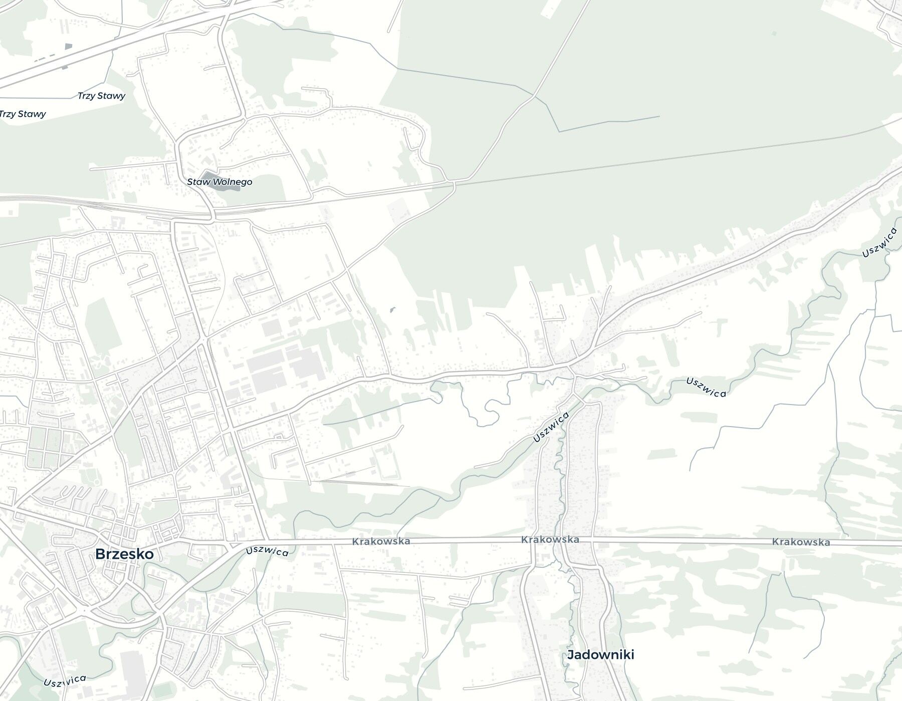 Mapa Brzeska z zaznaczoną lokalizacją inwestycji Nowa Staropolska przy ul. Bujaka