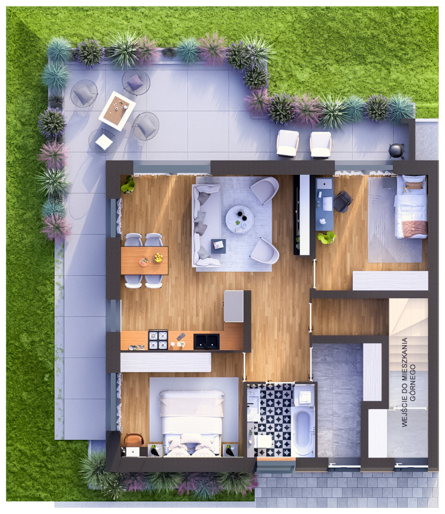 Rzut apartamentu 2A