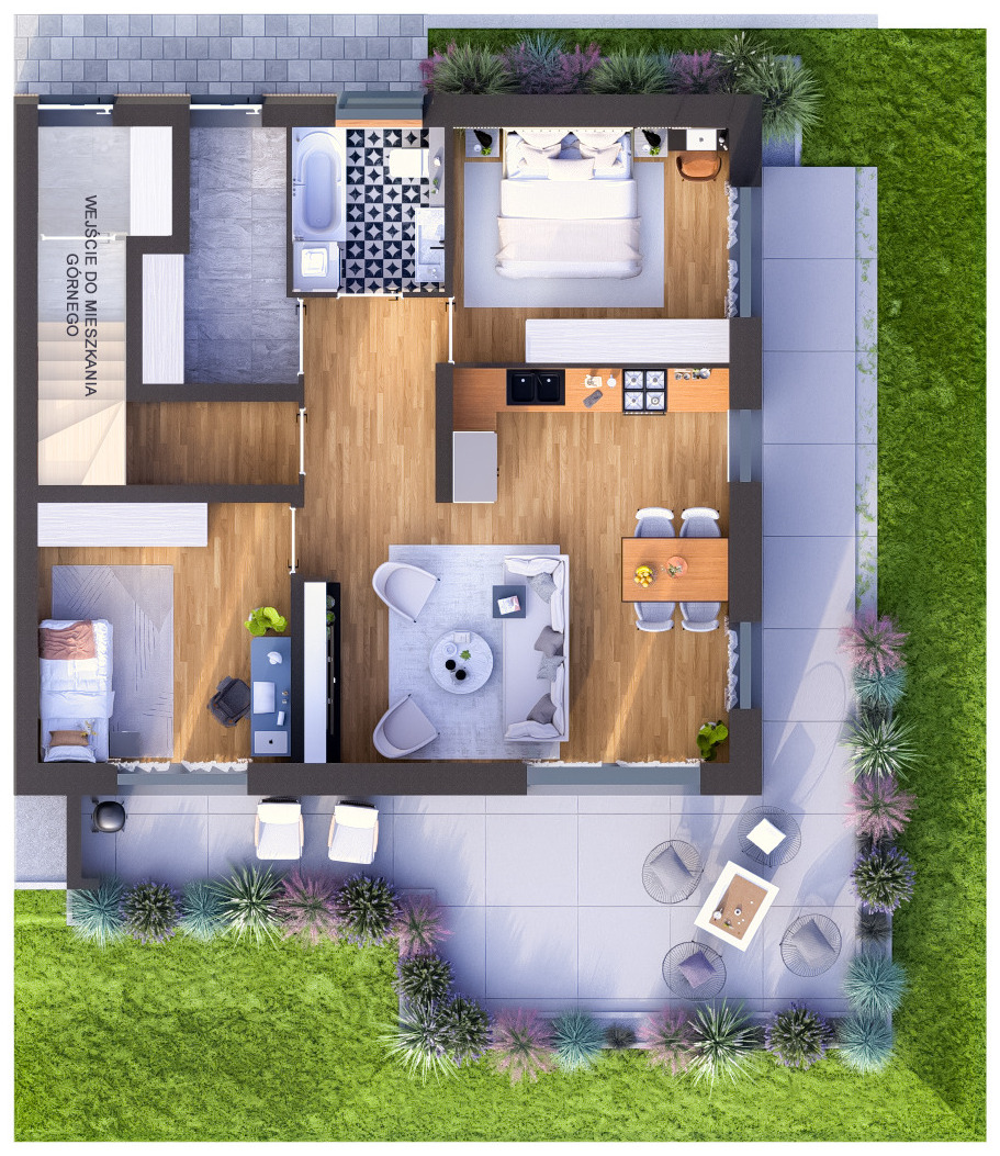 Rzut apartamentu 2A