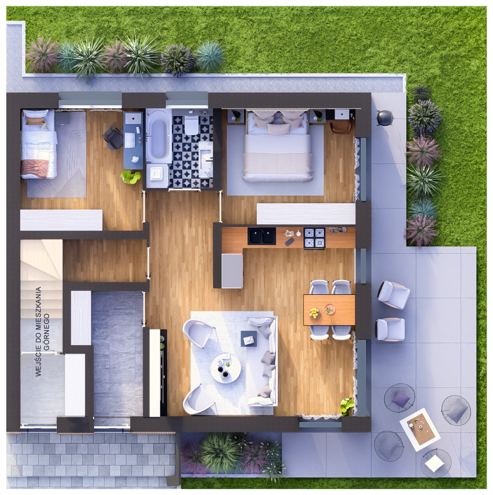 Rzut apartamentu 4A